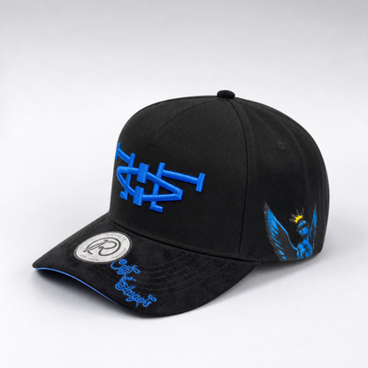 The 213 Snapback Champions Edition — City Kings Drop | Three-quarter view showing crowned angel side detail