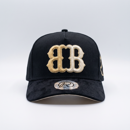 The 617 Snapback — City Kings Drop | Front view | Black crown gold chain | Royalty Line of Hats